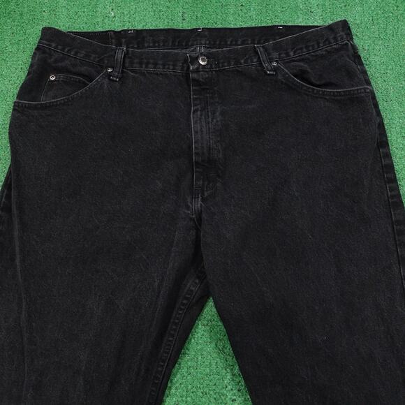 Vintage Wrangler Jeans Mens 42x30 (40x29.5) Black Authentic 97601CB Straight Leg - Picture 2 of 8